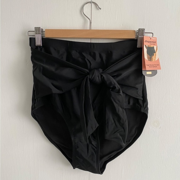 NEW! Shapermint Essentials High-Waisted Tie Belt Swim Bottom NWT - Picture 2 of 9